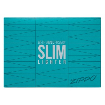 Зажигалка 65th Anniversary Zippo Slim® с покрытием Black Ice®, латунь/сталь, чёрная, 29x10x60 мм-11