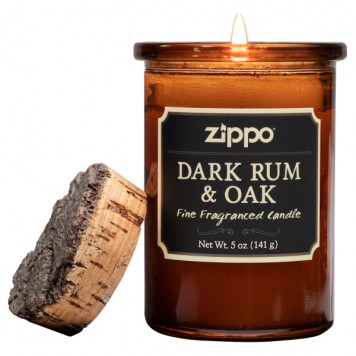 Ароматизированная свеча ZIPPO Dark Rum & Oak, воск/хлопок/кора древесины/стекло, 70x100 мм-3
