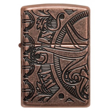 Зажигалка ZIPPO Armor™ с покрытием Antique Copper™, латунь/сталь, медная, матовая, 38x13x57 мм-5