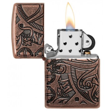 Зажигалка ZIPPO Armor™ с покрытием Antique Copper™, латунь/сталь, медная, матовая, 38x13x57 мм-7