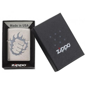 Зажигалка ZIPPO Classic с покрытием Brushed Chrome, латунь/сталь, серебристая, матовая, 36x12x56 мм-4