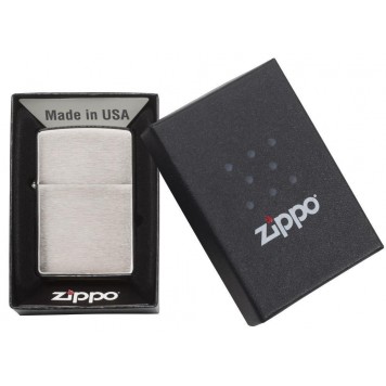 Зажигалка ZIPPO Classic с покрытием Brushed Chrome, латунь/сталь, серебристая, матовая, 38x13x57 мм-1