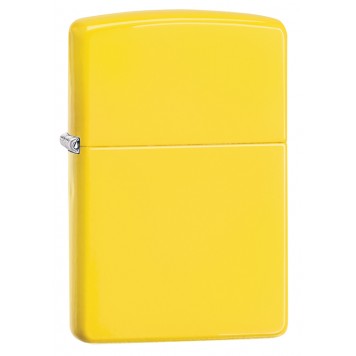 Зажигалка ZIPPO Classic с покрытием Lemon™, латунь/сталь, жёлтая, матовая, 38x13x57 мм