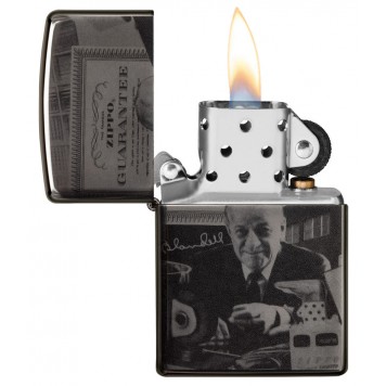 Зажигалка ZIPPO George Blaisdell с покрытием Black Ice®, латунь/сталь, чёрная, 36х12х56 мм-1