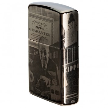 Зажигалка ZIPPO George Blaisdell с покрытием Black Ice®, латунь/сталь, чёрная, 36х12х56 мм-5