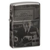 Зажигалка ZIPPO George Blaisdell с покрытием Black Ice®, латунь/сталь, чёрная, 36х12х56 мм