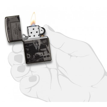 Зажигалка ZIPPO George Blaisdell с покрытием Black Ice®, латунь/сталь, чёрная, 36х12х56 мм-3