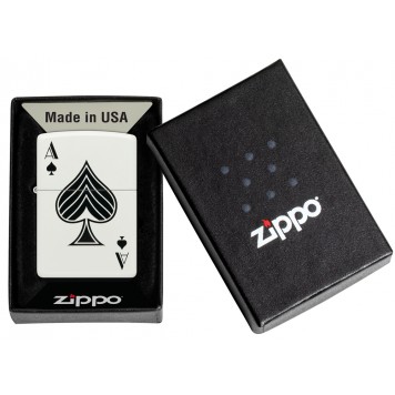 Зажигалка ZIPPO с покрытием White Matte, латунь/сталь, белая, матовая, 38x13x57 мм-5