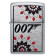 Зажигалка ZIPPO James Bond™ с покрытием Brushed Chrome, латунь/сталь, серебристая, 38x13x57 мм