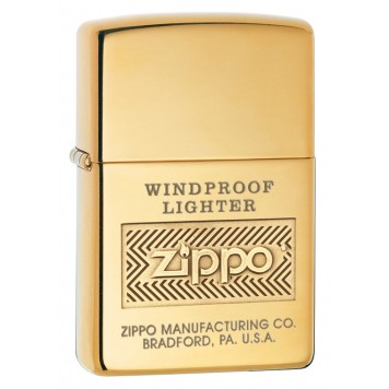 Зажигалка ZIPPO Classic с покрытием High Polish Brass, латунь/сталь, золотистая, 38x13x57 мм