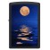 Зажигалка ZIPPO Moon Sunset с покрытием Black Light, латунь/сталь, чёрная, матовая, 38x13x57 мм