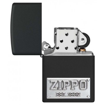 Зажигалка ZIPPO License Plate с покрытием Black Matte, латунь/сталь, черная, 38x13x57 мм-3