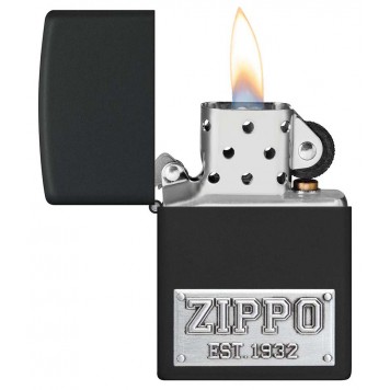 Зажигалка ZIPPO License Plate с покрытием Black Matte, латунь/сталь, черная, 38x13x57 мм-2