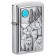 Зажигалка ZIPPO Wolf Design с покрытием Brushed Chrome, латунь/сталь, серебристая, 36x12x56 мм