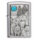 Зажигалка ZIPPO Wolf Design с покрытием Brushed Chrome, латунь/сталь, серебристая, 36x12x56 мм