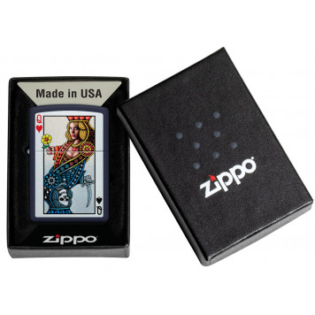 Зажигалка ZIPPO Queen Design с покрытием Navy Matte, латунь/сталь, синяя, матовая, 38x13x57 мм-5