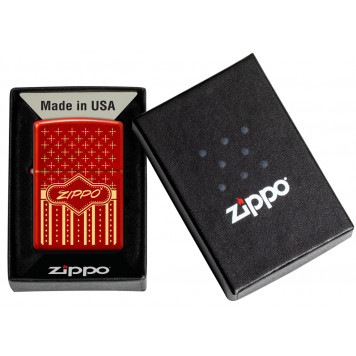 Зажигалка ZIPPO с покрытием Metallic Red, латунь/сталь, красная, 38x13x57 мм-5