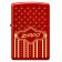 Зажигалка ZIPPO с покрытием Metallic Red, латунь/сталь, красная, 38x13x57 мм