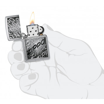 Зажигалка ZIPPO с покрытием Brushed Chrome, латунь/сталь, серебристая, 38x13x57 мм-4