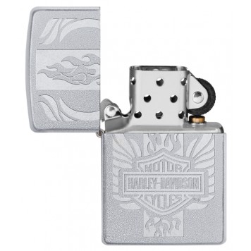 Зажигалка ZIPPO Harley-Davidson® c покрытием Satin Chrome™, латунь/сталь, серебристая, 38x13x57 мм-3