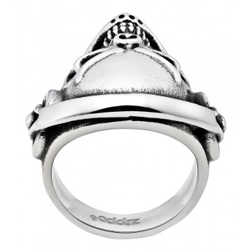 Кольцо ZIPPO, серебристое, в форме черепа, нержавеющая сталь, диаметр 22,3 мм-2