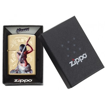 Зажигалка ZIPPO Mazzi® с покрытием High Polish Brass, латунь/сталь, золотистая, 38x13x57 мм-3