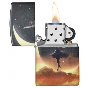 Зажигалка ZIPPO Mythological с покрытием Glow In The Dark Green, латунь/сталь, черная, 38x13x57 мм-2