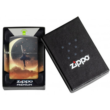 Зажигалка ZIPPO Mythological с покрытием Glow In The Dark Green, латунь/сталь, черная, 38x13x57 мм-5