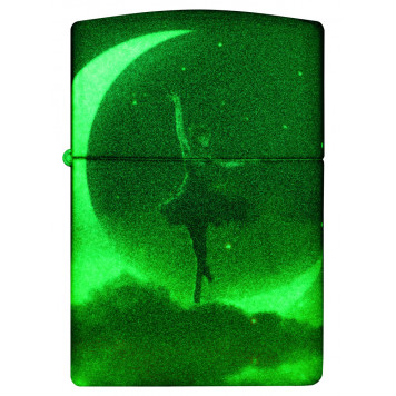 Зажигалка ZIPPO Mythological с покрытием Glow In The Dark Green, латунь/сталь, черная, 38x13x57 мм-10