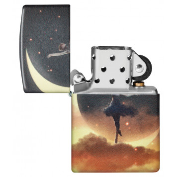 Зажигалка ZIPPO Mythological с покрытием Glow In The Dark Green, латунь/сталь, черная, 38x13x57 мм-3