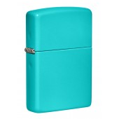 Зажигалка ZIPPO Classic с покрытием Flat Turquoise, латунь/сталь, бирюзовая, матовая, 38x13x57 мм