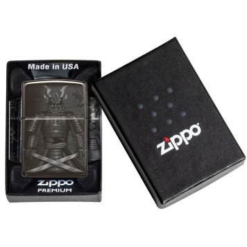 Зажигалка ZIPPO Knight  Fight с покрытием High Polish Black, латунь/сталь, чёрная, 38x13x57 мм-8