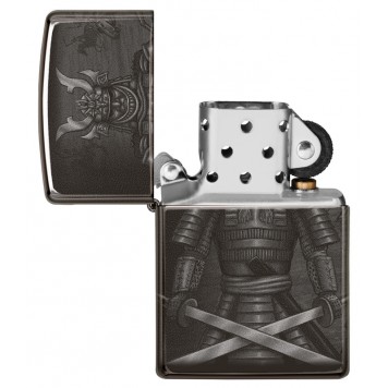 Зажигалка ZIPPO Knight  Fight с покрытием High Polish Black, латунь/сталь, чёрная, 38x13x57 мм-7