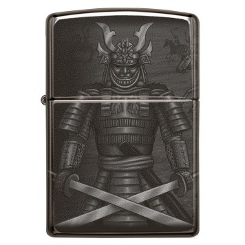 Зажигалка ZIPPO Knight  Fight с покрытием High Polish Black, латунь/сталь, чёрная, 38x13x57 мм-2