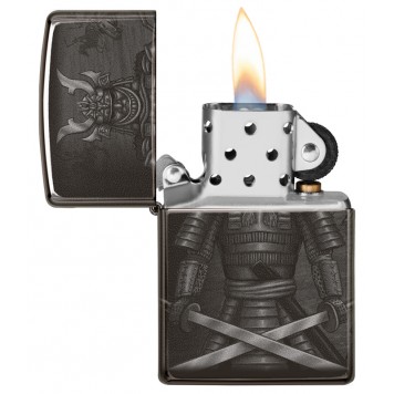 Зажигалка ZIPPO Knight  Fight с покрытием High Polish Black, латунь/сталь, чёрная, 38x13x57 мм-6