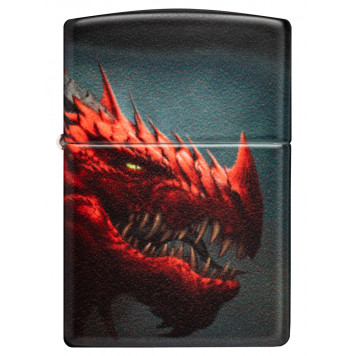 Зажигалка ZIPPO Dragon Design с покрытием 540 Matte, латунь/сталь, черная, 38x13x57 мм-1