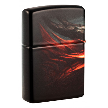 Зажигалка ZIPPO Dragon Design с покрытием 540 Matte, латунь/сталь, черная, 38x13x57 мм-6