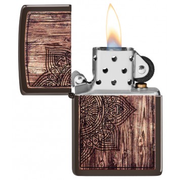 Зажигалка ZIPPO Classic с покрытием Brown Matte, латунь/сталь, коричневая, матовая, 38x13x57 мм-2