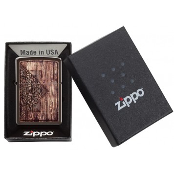 Зажигалка ZIPPO Classic с покрытием Brown Matte, латунь/сталь, коричневая, матовая, 38x13x57 мм-5