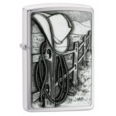 Зажигалка ZIPPO Classic с покрытием Brushed Chrome, латунь/сталь, серебристая, матовая, 38x13x57 мм