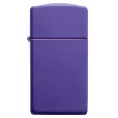 Зажигалка ZIPPO Slim® с покрытием Purple Matte, латунь/сталь, фиолетовая, матовая, 29x10x60 мм