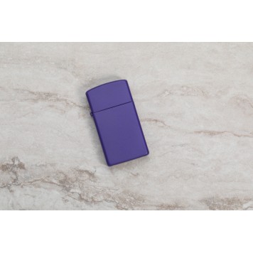 Зажигалка ZIPPO Slim® с покрытием Purple Matte, латунь/сталь, фиолетовая, матовая, 29x10x60 мм-1