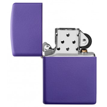 Зажигалка ZIPPO Classic с покрытием Purple Matte, латунь/сталь, фиолетовая, матовая, 38x13x57 мм-2