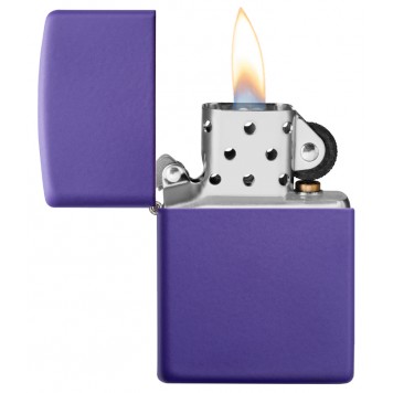Зажигалка ZIPPO Classic с покрытием Purple Matte, латунь/сталь, фиолетовая, матовая, 38x13x57 мм-6