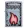 Зажигалка ZIPPO Flame Design с покрытием Street Chrome, латунь/сталь, серебристая, 38x13x57 мм