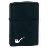 Зажигалка для трубок ZIPPO Pipe с покрытием Black Matte, латунь/сталь, чёрная, матовая, 36x12x56 мм