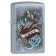 Зажигалка ZIPPO Vintage Tattoo с покрытием Street Chrome™, латунь/сталь, серебристая, 38x13x57 мм