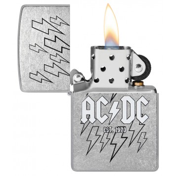 Зажигалка ZIPPO AC/DC с покрытием Street Chrome, латунь/сталь, серебристая, 38x13x57 мм-2