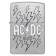 Зажигалка ZIPPO AC/DC с покрытием Street Chrome, латунь/сталь, серебристая, 38x13x57 мм