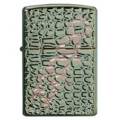 Зажигалка ZIPPO Armor™ с покрытием Chameleon™, латунь/сталь, зелёная, глянцевая, 38x13x57 мм